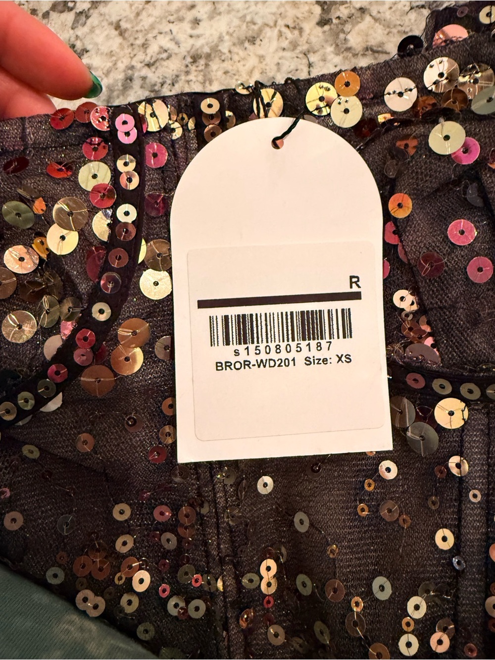 Bronx and Banco Midnight Noir Gown in Gold & Black XS - Picture 12 of 12